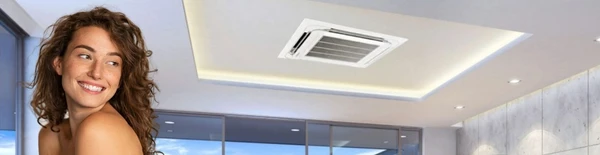 Os Ar-Condicionados Cassete climatizam grandes ambientes com eficiência e design discreto