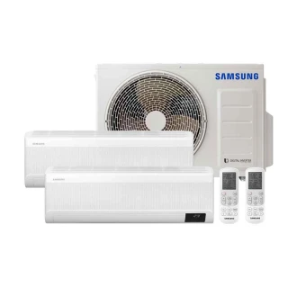 Ar Condicionado Multi Bi Split Samsung Wind Free 18000 BTUs (1x9000+1x12000) Quente e Frio Inverter 220V AJ050AXJ2KH/AZ Ar Condicionado Multi Bi Split Samsung Wind Free 18000 BTUs (1x9000+1x12000) Quente e Frio Inverter 220V AJ050AXJ2KH/AZ