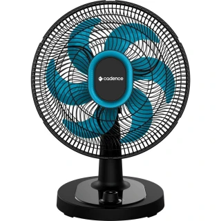 Ventilador de Mesa Cadence Refresh Turbo Pro 6 Pás Preto e Azul VTR420 220V Ventilador de Mesa Cadence Refresh Turbo Pro 6 Pás Preto e Azul VTR420 220V