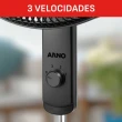 Ventilador de Coluna Arno 140W 40cm 6 Pás 3 Velocidades Preto VE2C 220V