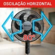 Ventilador de Coluna Arno 140W 40cm 6 Pás 3 Velocidades Preto VE2C 220V