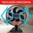 Ventilador de Mesa Essential 140W 40cm 6 Pás 3 Velocidades Preto 220V