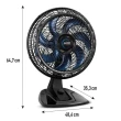 Ventilador de Mesa Arno 150W 40CM 7 Pás Preto e Azul VE70 X-treme 110V