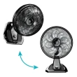Ventilador de Mesa e Parede 180W 40cm 8 Pás 3 Velocidades Preto Flow Turbo 220V